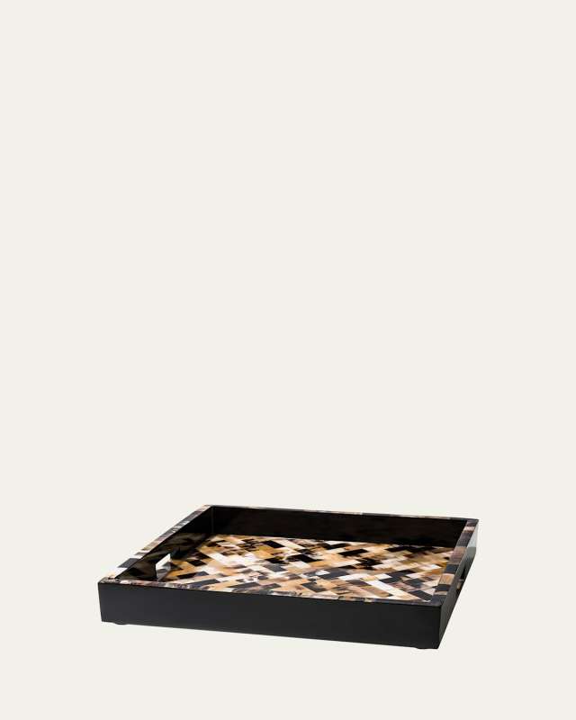 16" Horn Domino Square Tray